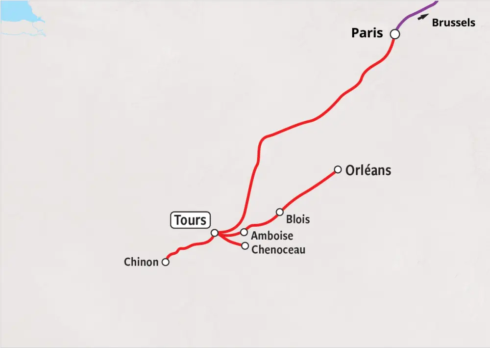 Loire Rail Tour - Map