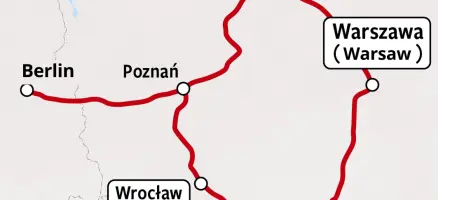 Poland Rail Tour - Rail Map