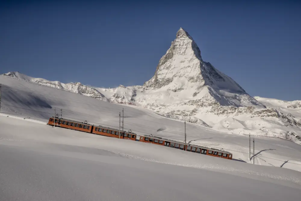 Treinrondreis Zwitserse Winter Panorama's Riffelboden Gornegrat Bahn