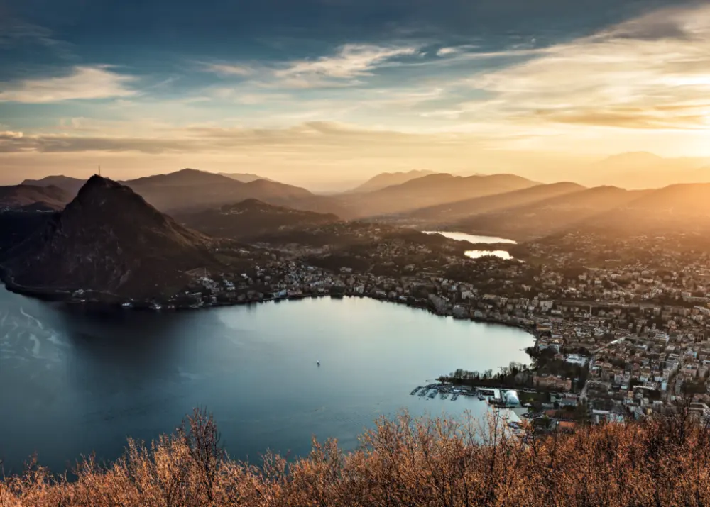 Rondreis Zwitserland Trein | Zwitserse Panorama's | Lugano Sunset