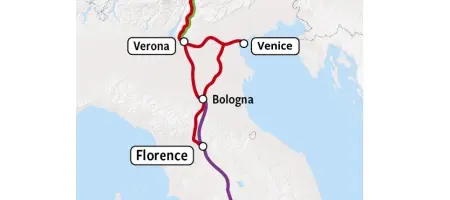 Venice, Rome, Florence - Map
