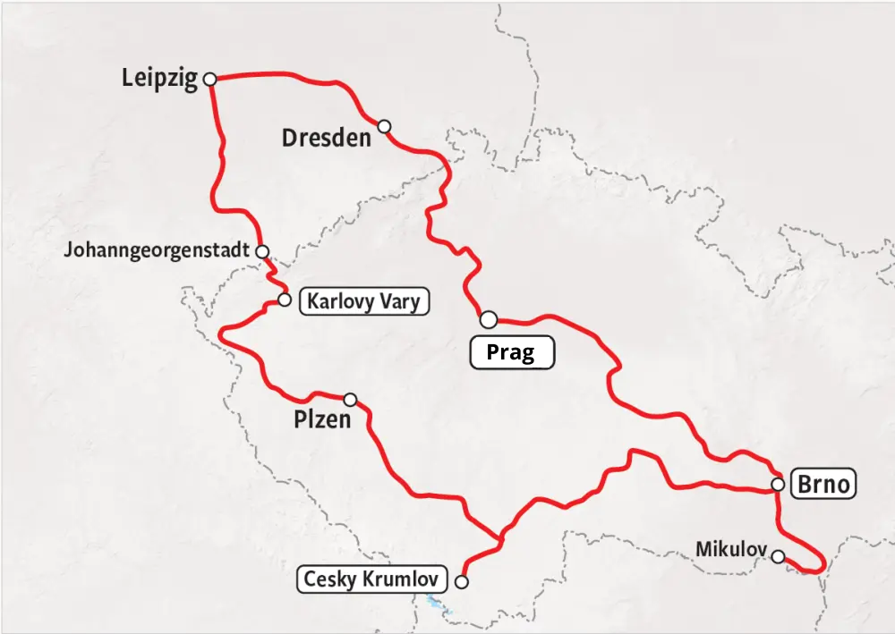 Bahnrundreise Bahn-Entdeckungsreise Tschechien