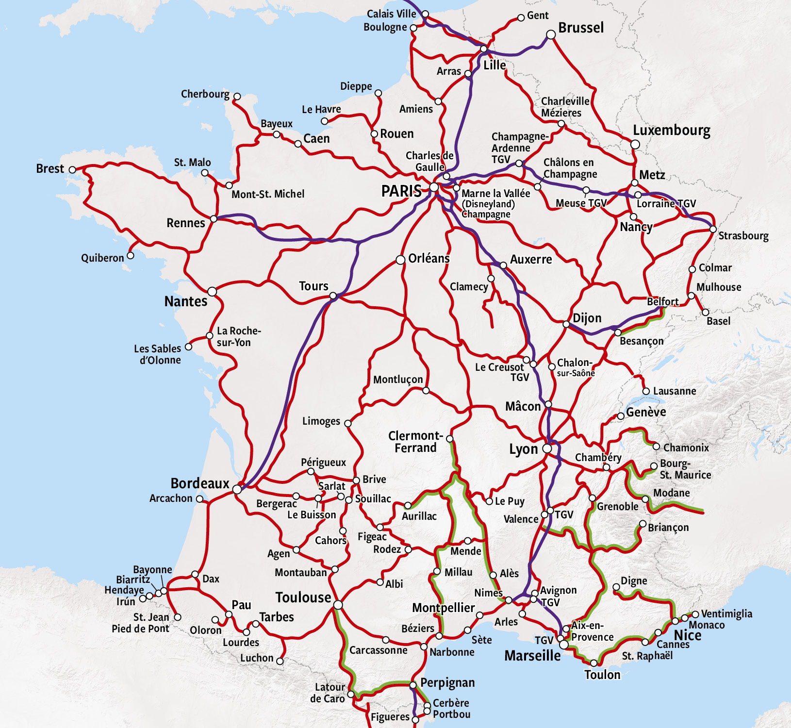 Sofa Stirnrunzeln Ich Rechne Damit Sncf Route Map Behaupten Wahl   17fr005 Frankrijk 