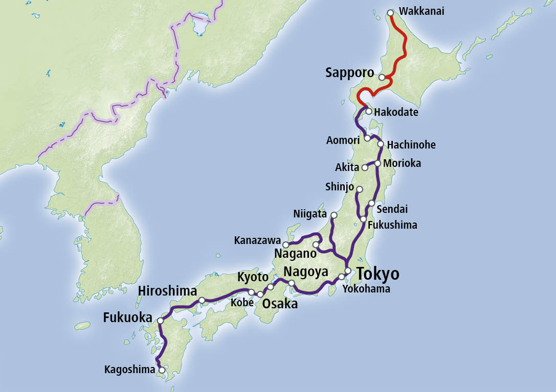 travelling around japan by train